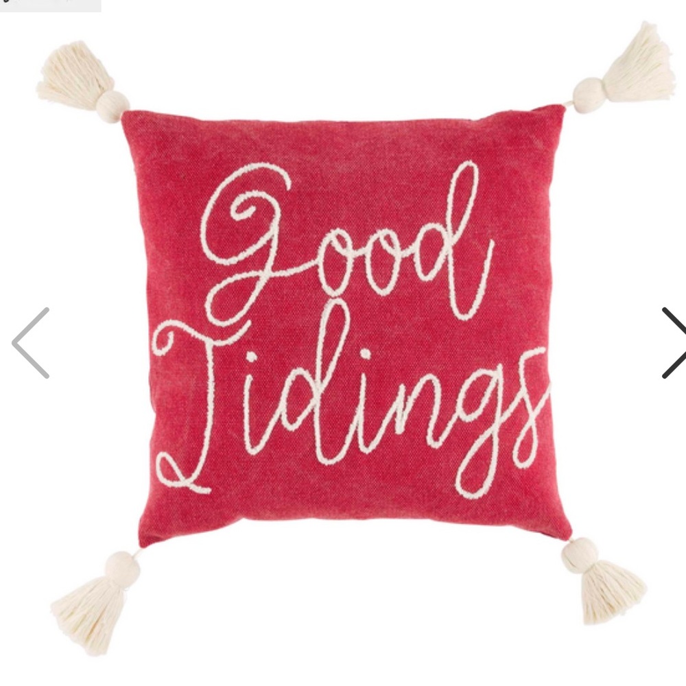 Good Tidings Large Throw Pillow